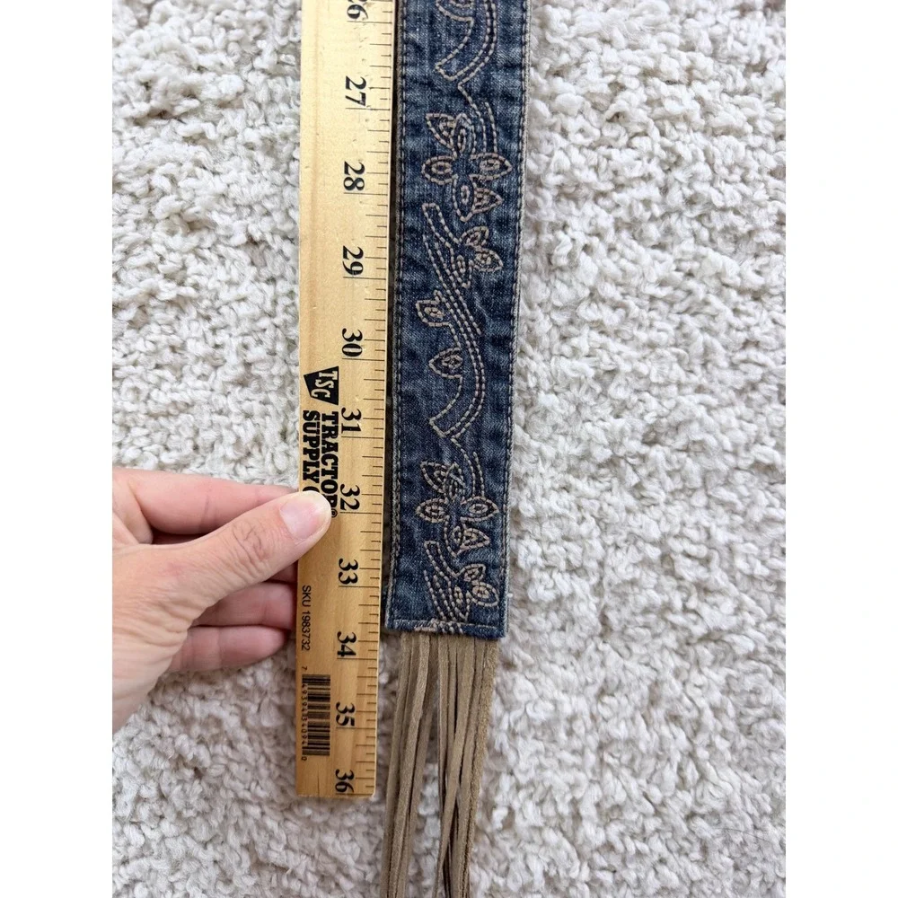 Unbranded Western Belts Lot Women Large Brown Denim Chain Excellent Boho 4pc